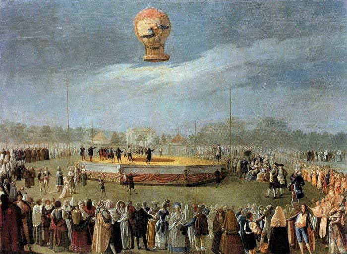 Carnicero, Antonio Ascent of the Balloon in the Presence of Charles IV and his Court oil painting image